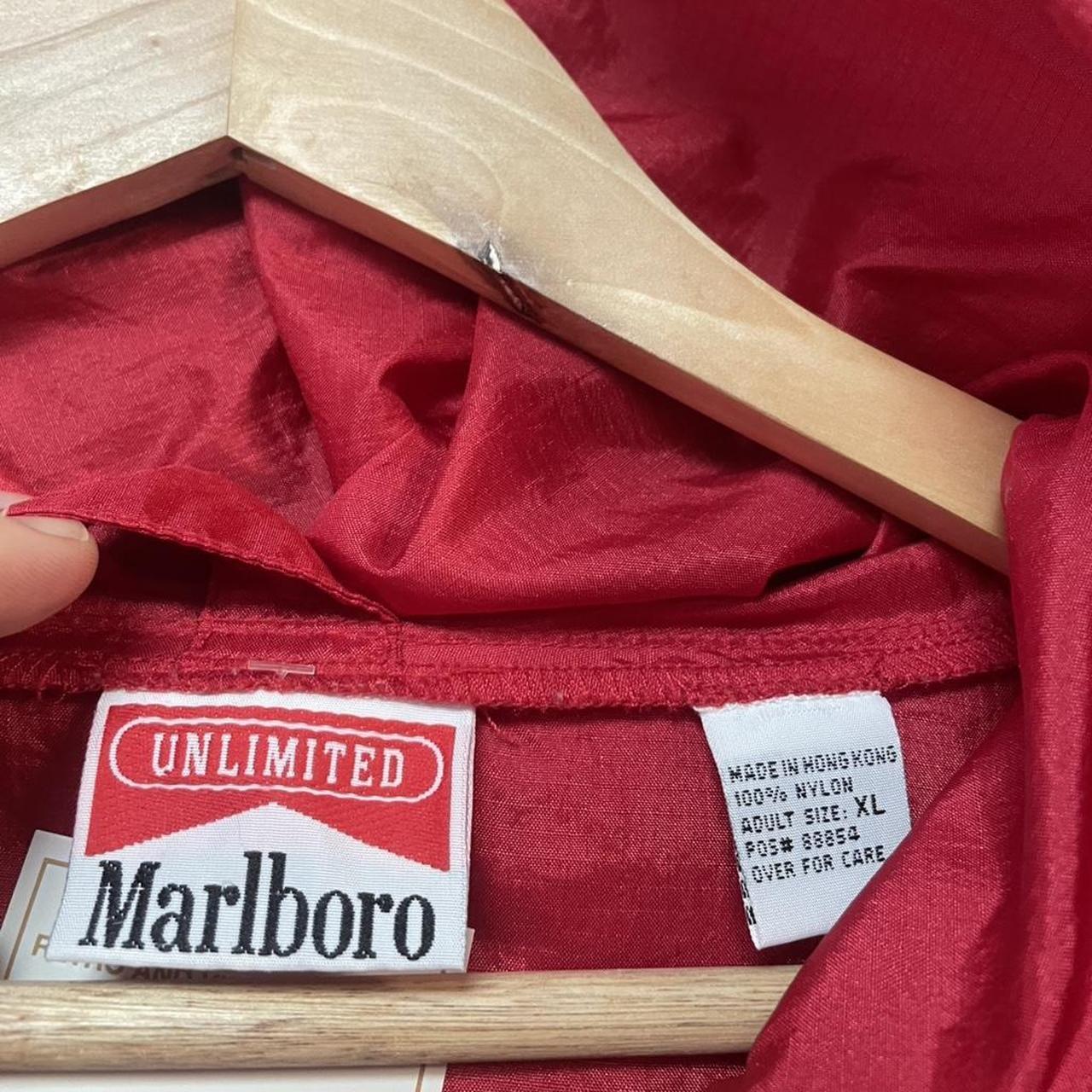 Vintage 90s Marlboro  Packable Windbreaker Jacket
