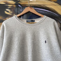 Vintage Polo Ralph Lauren Sweatshirt Mens XL Grey Old Money Preppy Basic Pullover Jumper Top 90s Y2K 00s