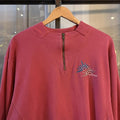 MA0406FI-P - Vintage Retro Essential Pink Adidas 1/4 Zip Fleece Jumper Sweatshirt with embroidered logo #90s #sportswear #essential #y2k #adidas