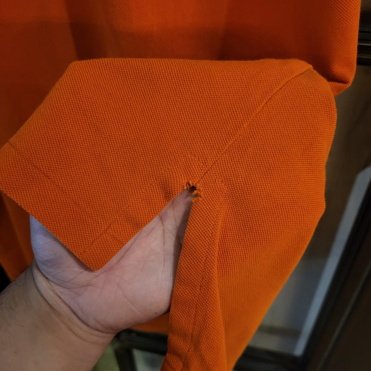 POL150P - Vintage Ralph Lauren Orange Polo Shirt Short Sleeve collared button up top #Y2K #preppy #chiefkeef #golf
