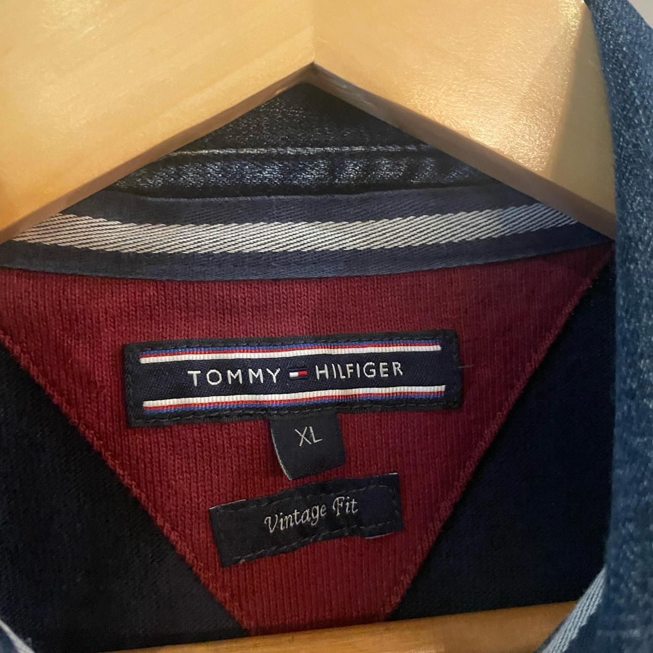 SWT542F - Vintage Retro Tommy Hilfiger Rugby Jersey Longsleeve Polo Shirt collared button up top  #Y2K #preppy #chiefkeef #oldmoney #tommy