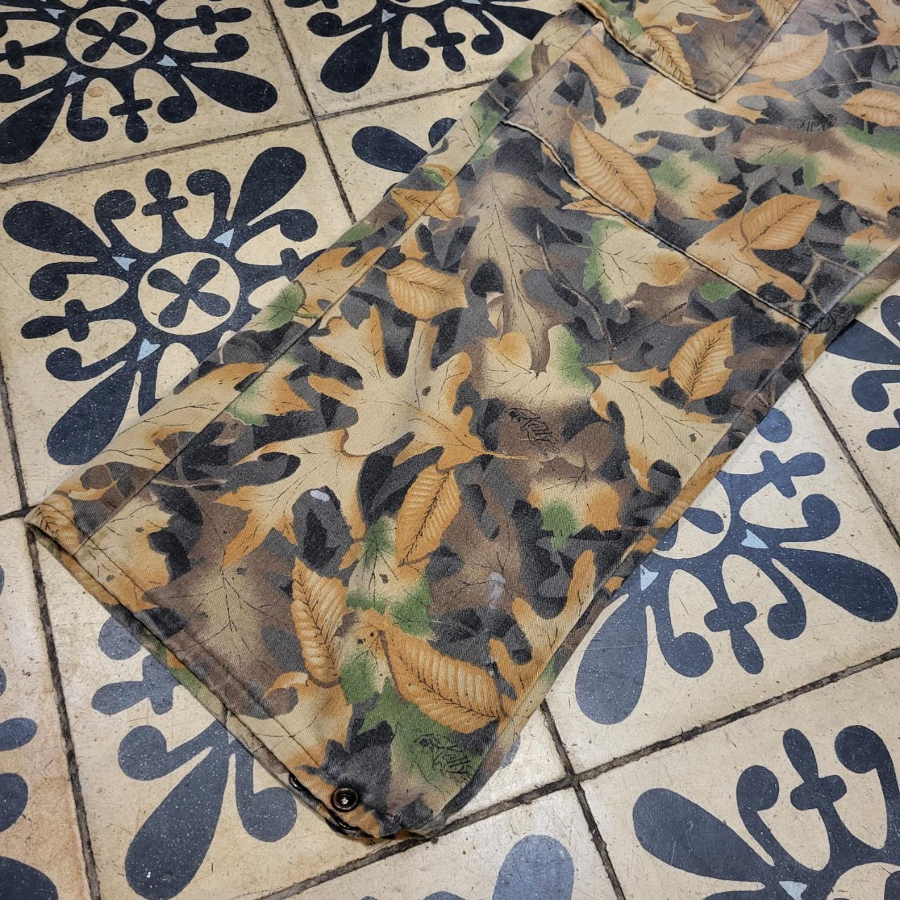 RTB069P - Vintage retro essential woodland RealTree adjustable cargos camo camouflage Carpenter Pants Trousers Jeans embroidered bottoms wide bagg straight leg hip hop skater 90s y2k workwear style