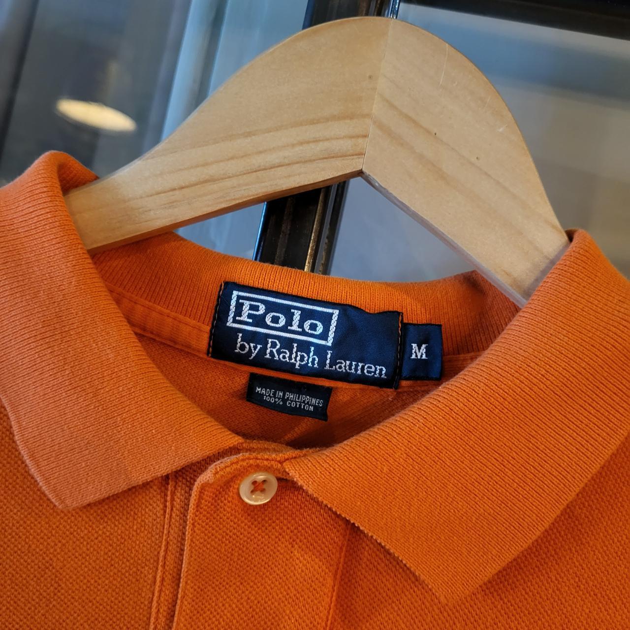 POL174 - Vintage Ralph Lauren Orange Polo Shirt Short Sleeve collared button up top #Y2K #preppy #chiefkeef #golf #oldmoney
