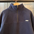 Vintage Animal Quarter Zip Mens Large Navy Blue Essential Fleece 1/4 Ski Surf Sweatshirt Top Y2K 90s