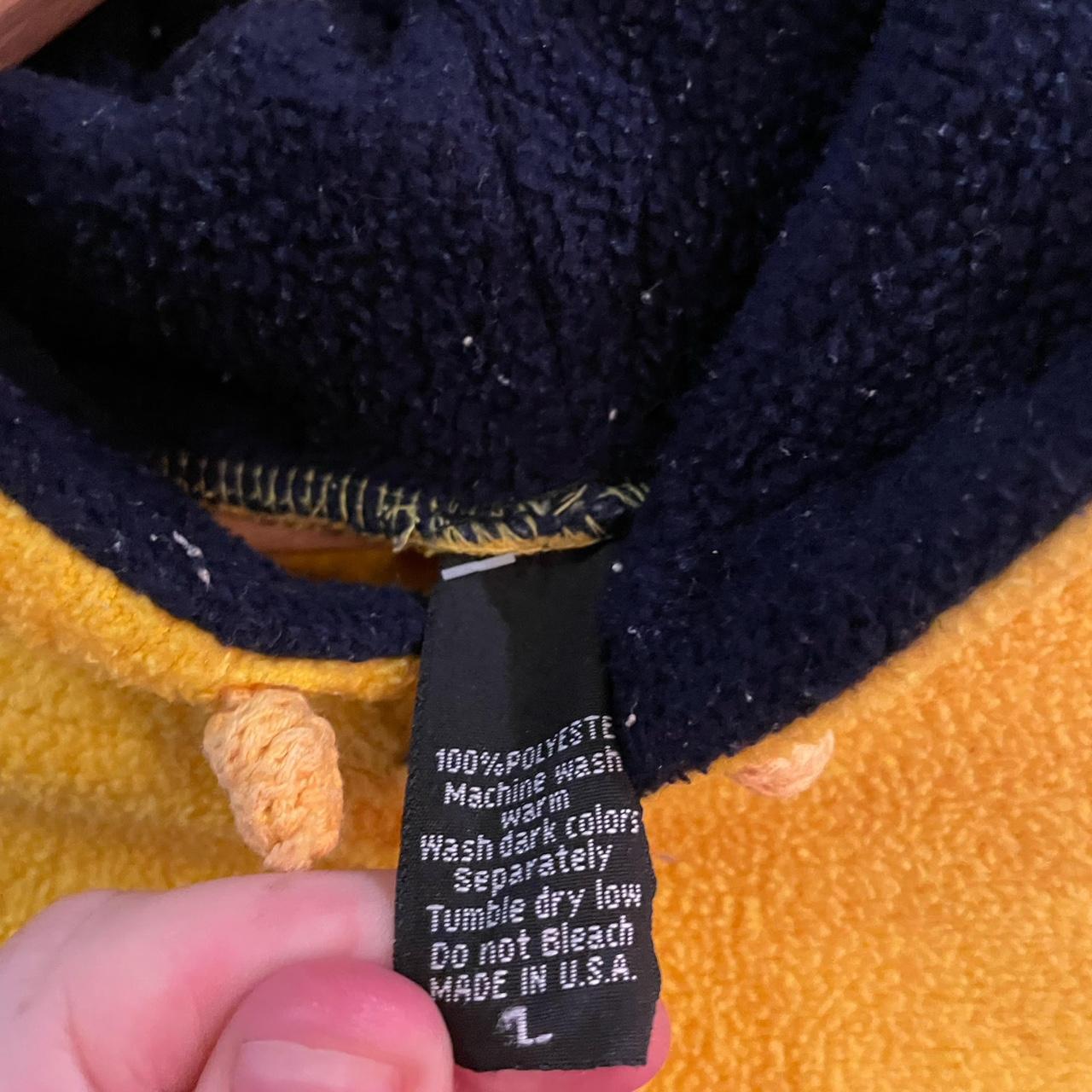 SWT451BR - Vintage Retro Essential Yellow Tommy Hilfiger USA Sweatshirt Hoodie with big spellout embroidered logo #usa #tommy #preppy #90s #y2k