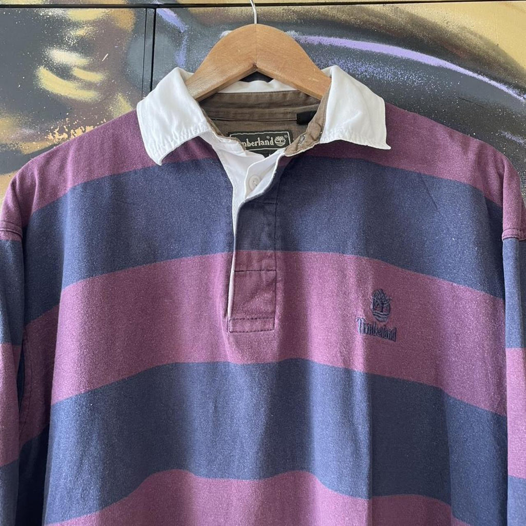 Vintage Timberland Striped Long Sleeve Rugby Jersey