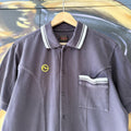 Vintage Retro Evisu Black Full Button Up Cotton Japanese Polo Shirt Short Sleeve striped collared and hem  #Y2K #preppy #chiefkeef #oldmoney #evisu