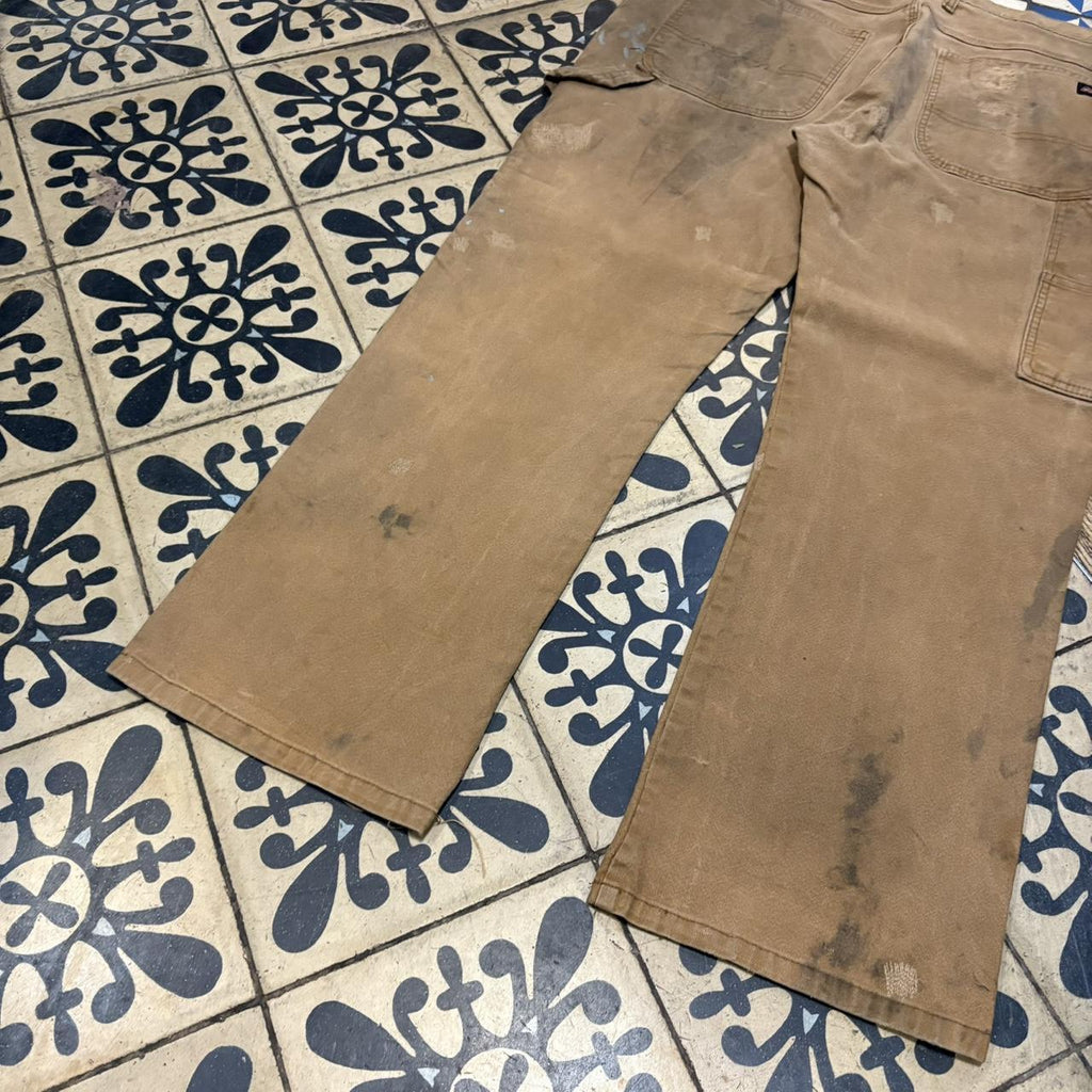 1224H25F-P - Vintage retro essential Tan Dickies carpenter Trousers pants casual workwear #skater #utility #workwear #carpenter #dickies