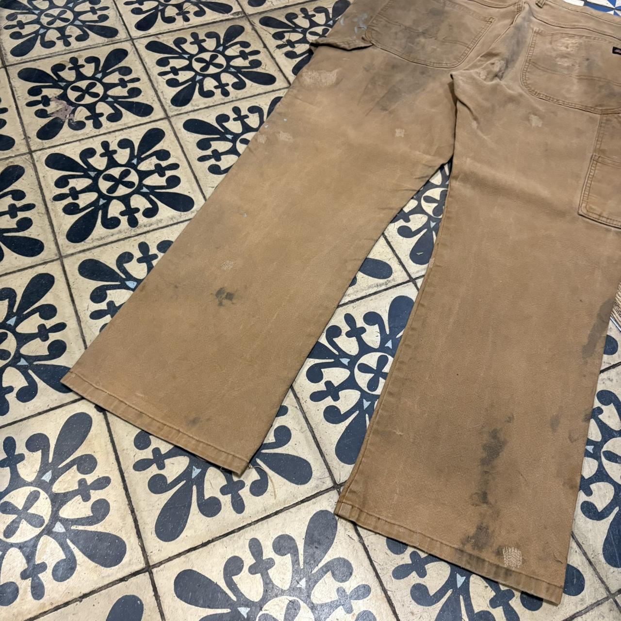 1224H25F-P - Vintage retro essential Tan Dickies carpenter Trousers pants casual workwear #skater #utility #workwear #carpenter #dickies