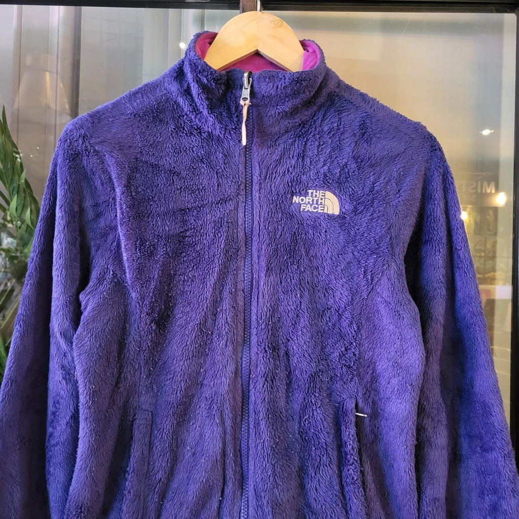 SWT002 - Vintage essential retro The North Face Aztec funky geometric tribal block pattern snap T popper quarter zip synchilla fleece sweatshirt pullover with small spellout logo as seen