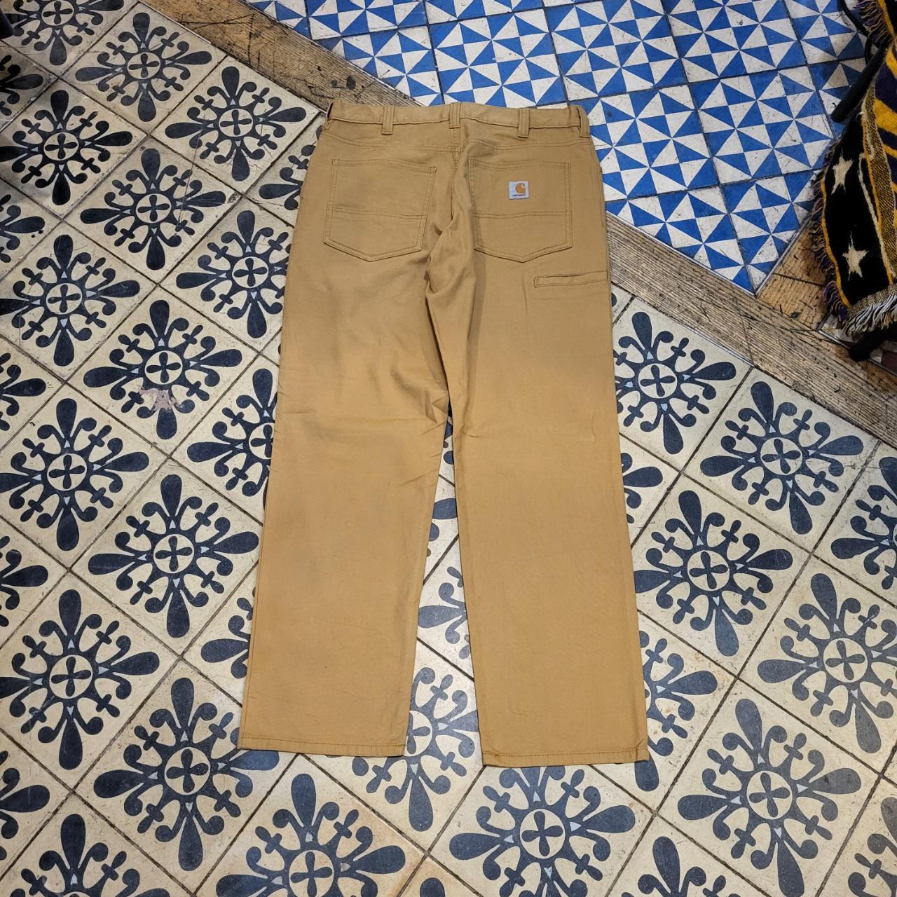 TRW108BR - Vintage retro essential Carhartt Tan Straight Leg Trousers pants casual workwear #skater #utility #workwear #carpenter #carhartt
