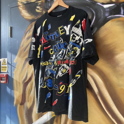 1991 Motley Crue ‘Decade of Decadence’ AOP Graphic Tee