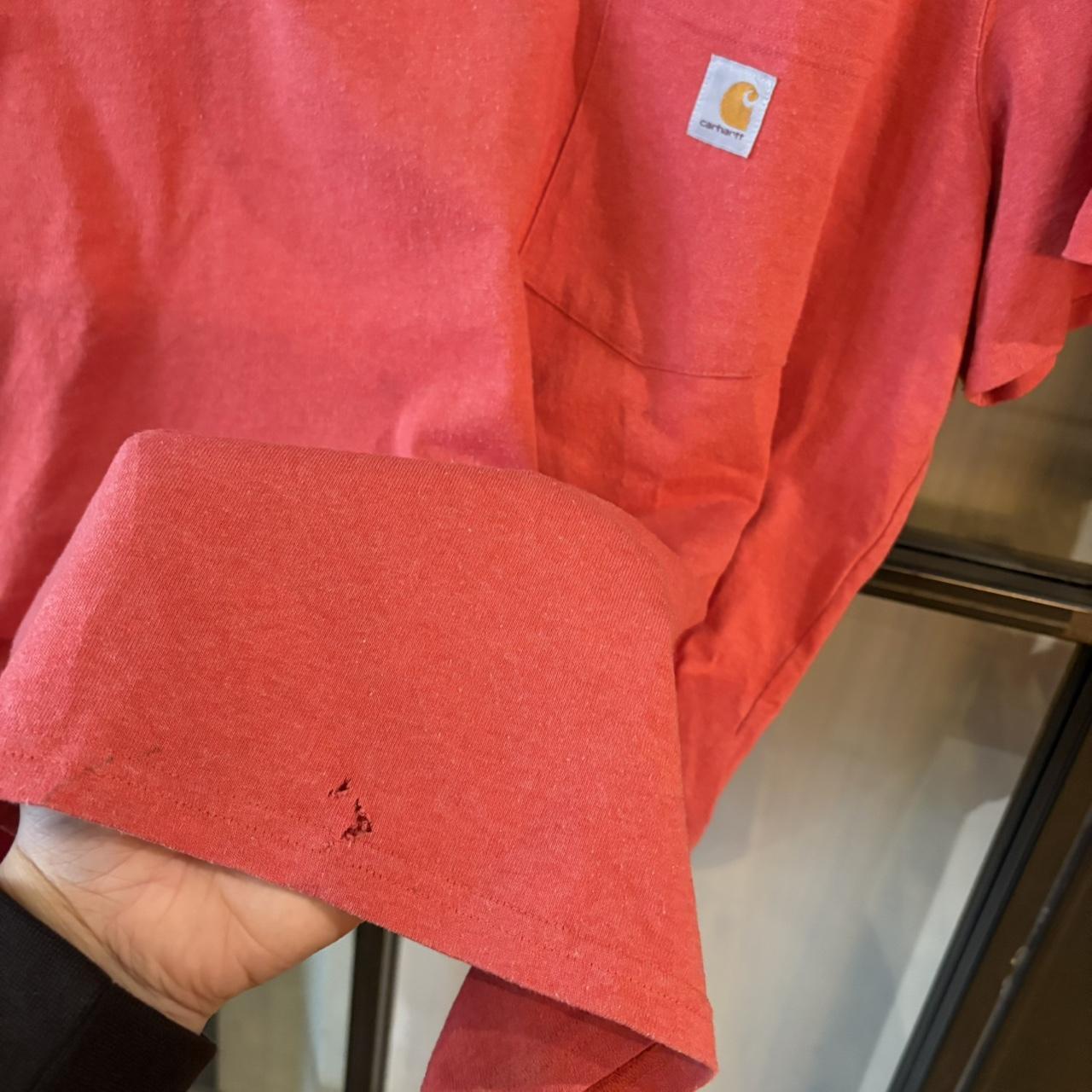 TEE403BR - Vintage Retro Essential Pink Carhartt Pocket Top Tee T-shirt #90s #skater #workwear #y2k #carhartt