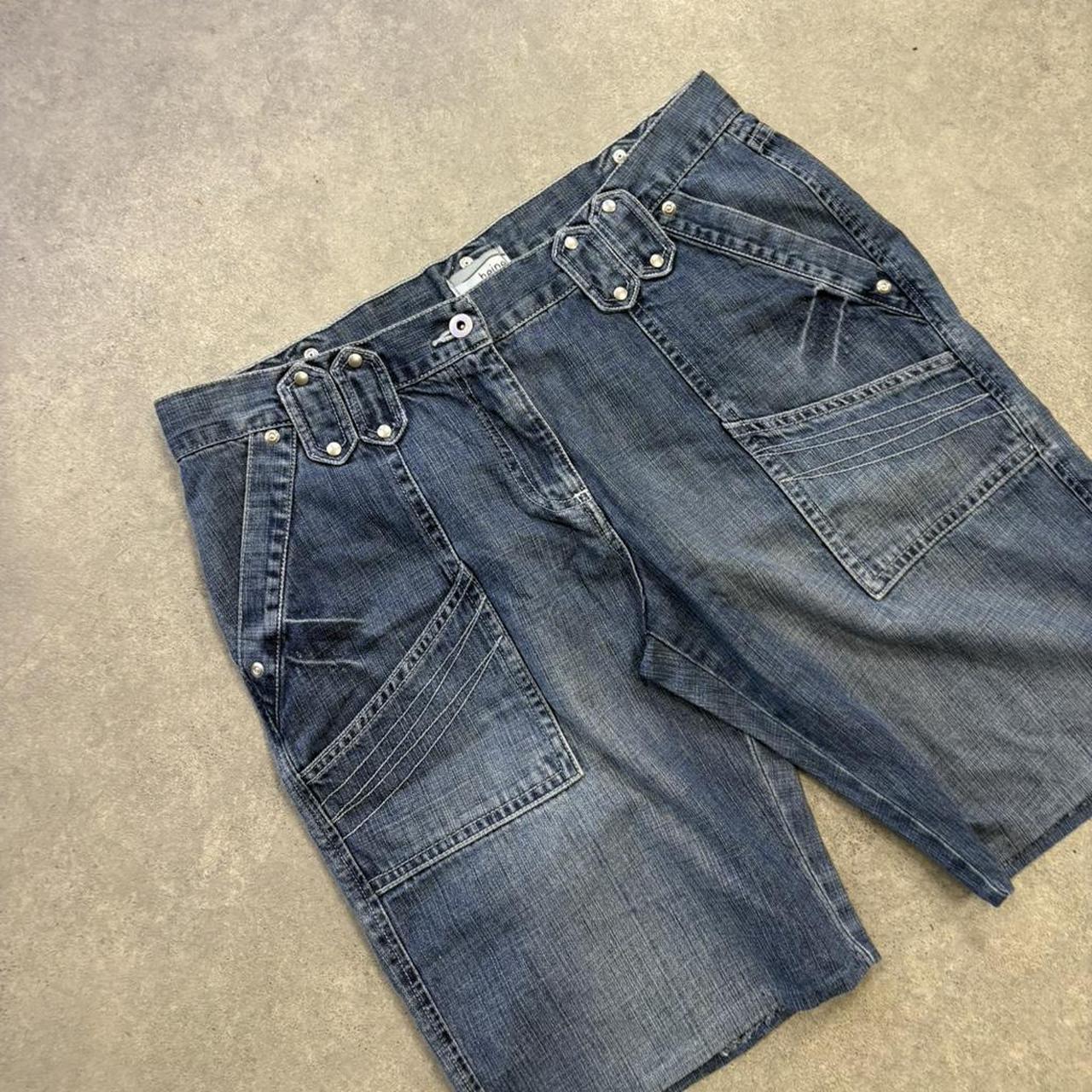 Y2K Embroidered Jean Shorts