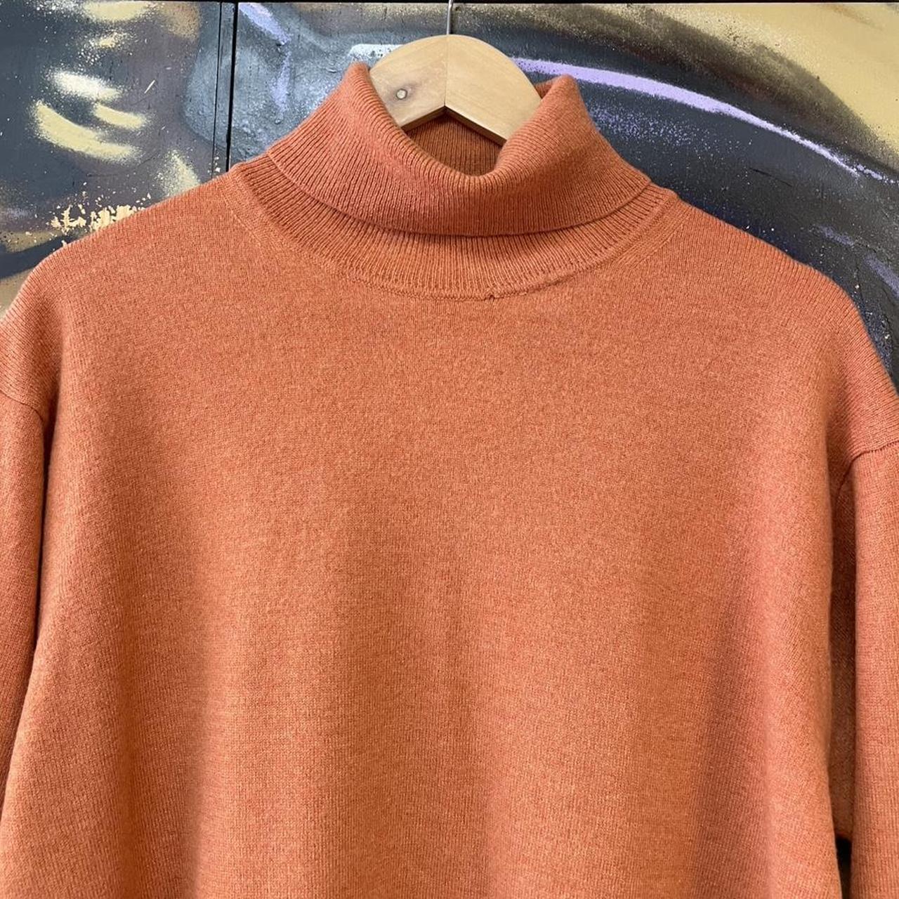 Italian Vintage Burnt Orange Roll Neck Cashmere Sweater