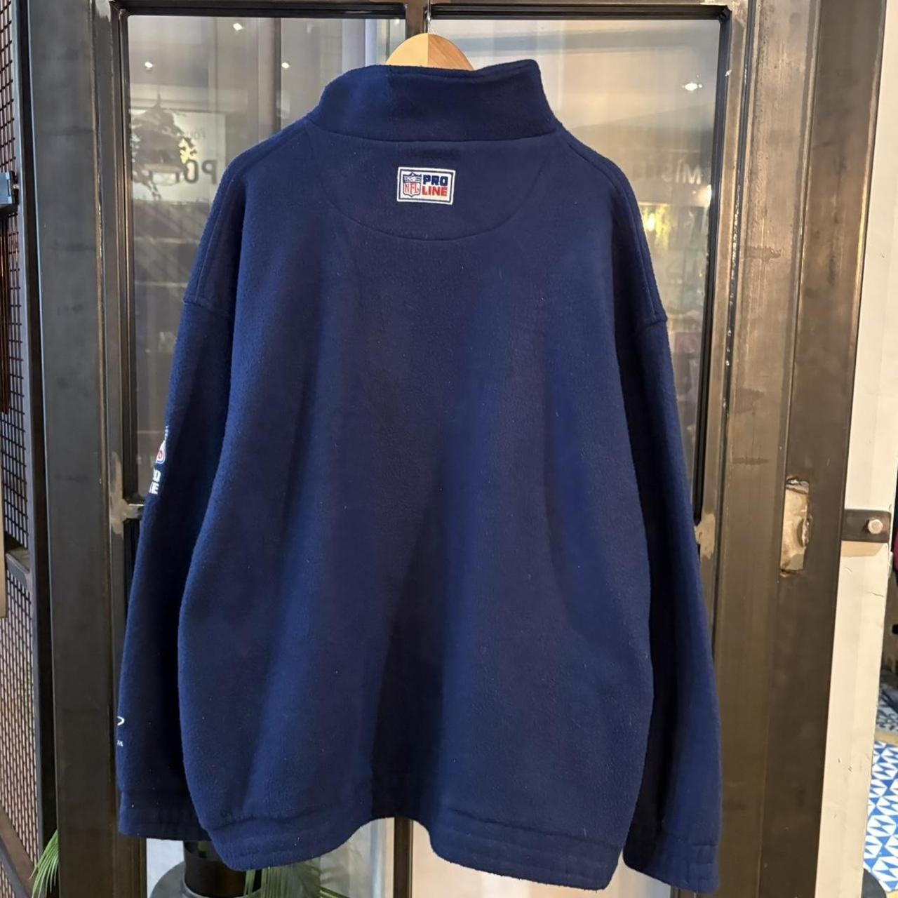 SWT664F - Vintage retro essential Navy NFL Pro Line Logo Athletic Denver Broncos full zip up outdoor sweatshirt fleece jacket #pullover #sportswear #nfl #denver #broncos