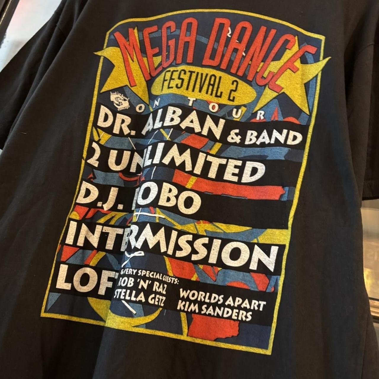 CP05CLF - Vintage Retro Essential Mega Dance Festival 2 on tour Dr. Alban Black music concert Graphic Print Single Stitch Top Tee T-shirt #90s #singlestitch #music #tour #festival