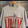 ADN0101N-P - Vintage Retro Essential Grey Striped UNLV Rebels American Football University of Nevada Graphic Print Single Stitch Top Tee T-shirt #90s #graphic #singlestitch #unlv #nevada