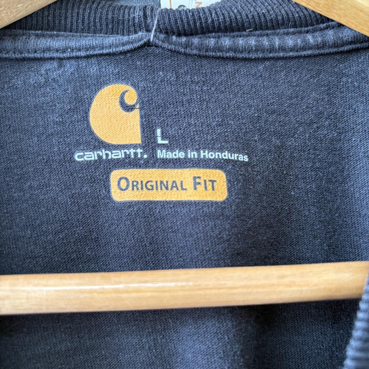 Vintage Carhartt  T shirt Mens Large Black K87 Pocket Heavyweight Workwear Durable Skate Tee Top 90s Y2K 00s