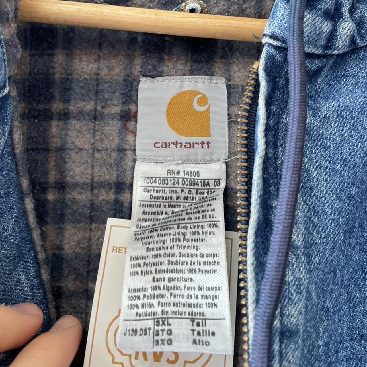 Carhartt Denim Hooded Workwear Active Jacket J139 DST