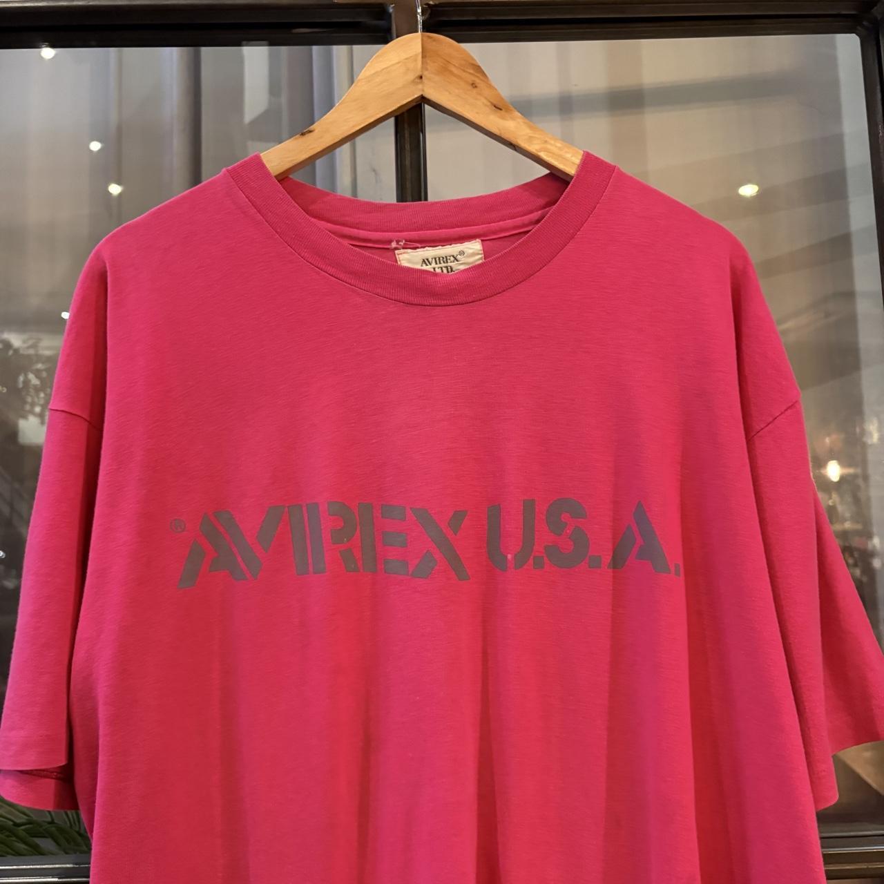 Vintage Avirex USA T shirt Mens XXL Pink Tee Single Stitch Graphic Print Surf Skate Tee Top Y2K 90s