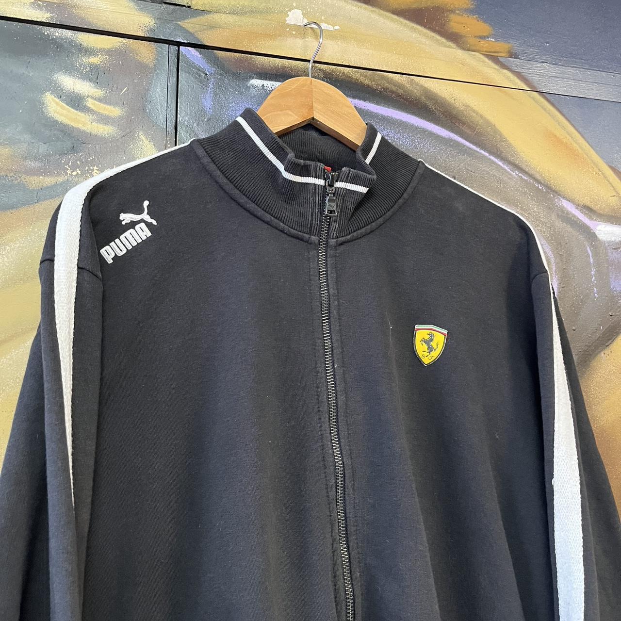 Y2K Ferrari x Puma Big Embroidered Logo Full Zip Jacket