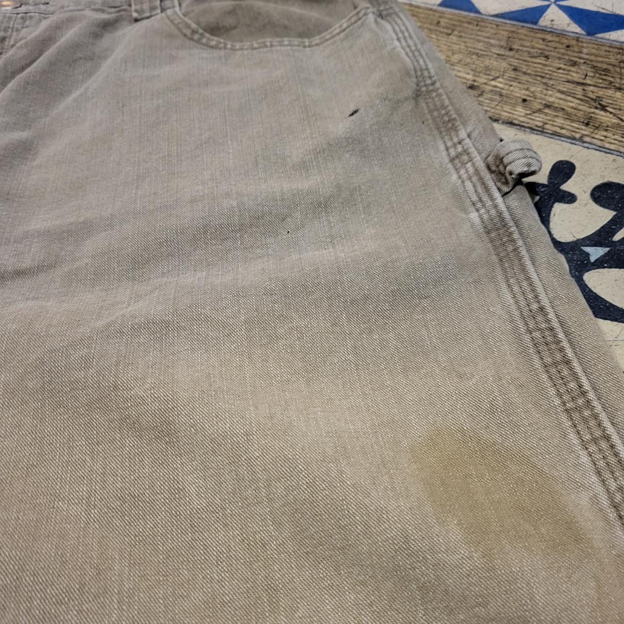 JRT1221 - Vintage Retro Wrangler Baggy Light Brown Denim Carpenter Shorts Jorts #hiphop #y2k #wrangler #skater