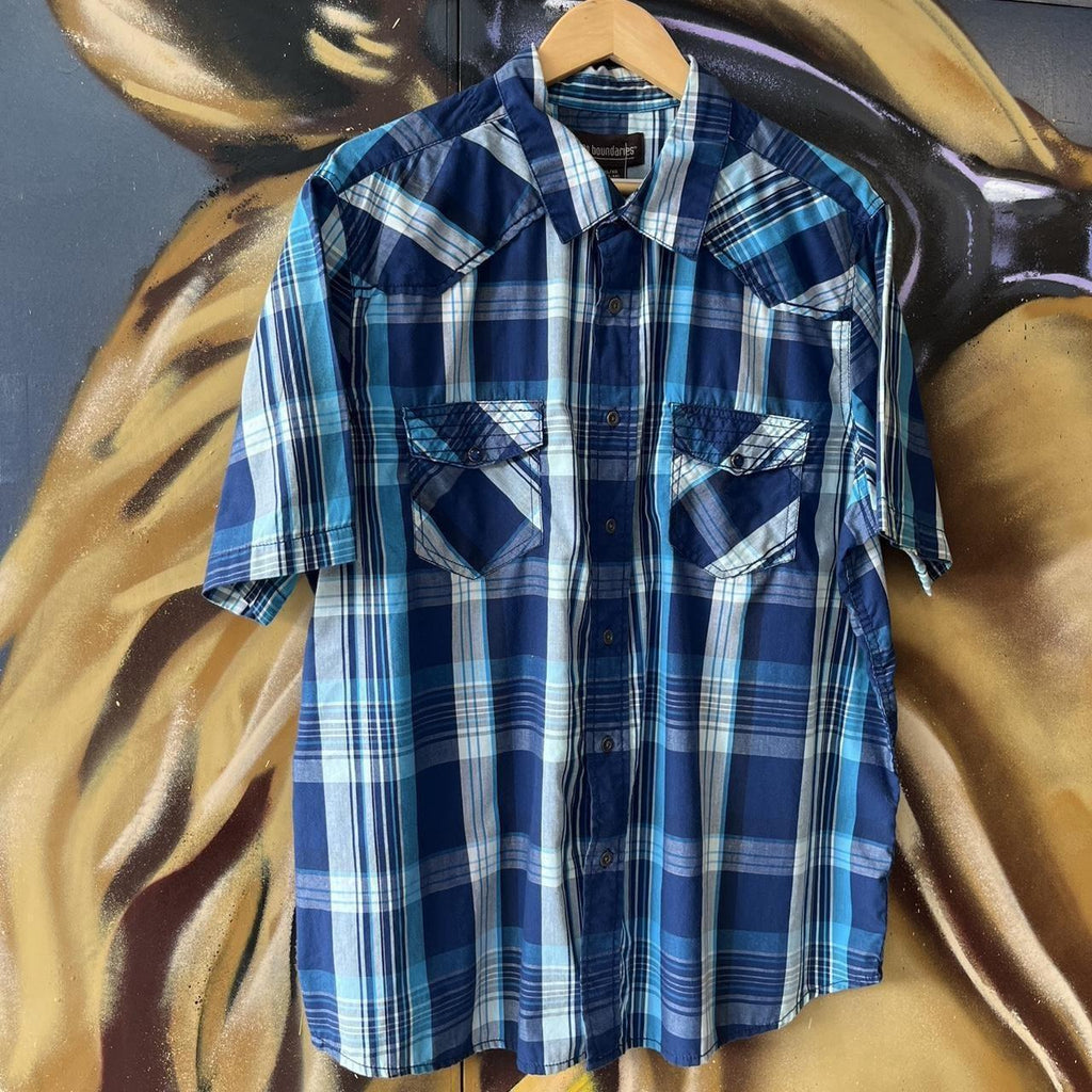 Plaid Short Sleeve Button Up Shirt