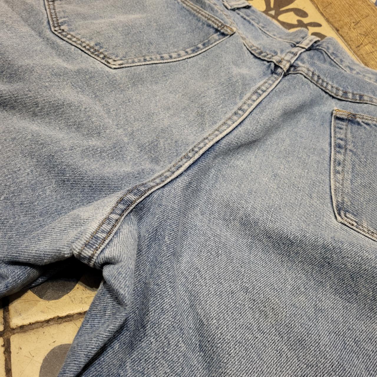 JRT300 - Vintage Retro Wrangler Blue wash Denim Shorts Jorts with detailed embroidered Logo carpenter workwear #skater #y2k #jorts #wrangler #hiphpp