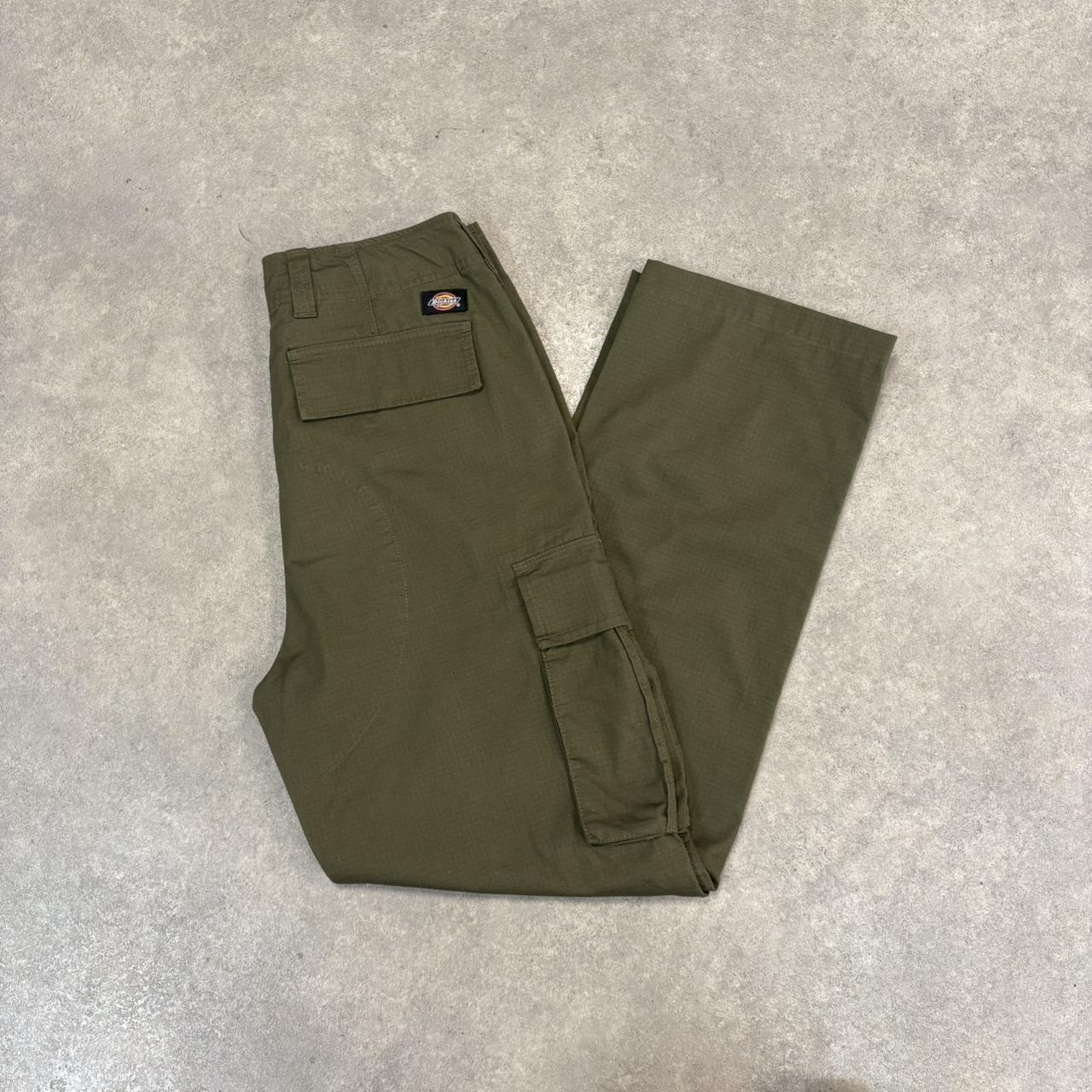Vintage Dickies Jeans Mens 30x30 Green Carpenter Pants Trousers Cargo Utility Skate Multipocket Y2K