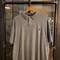 POL145 - Vintage Ralph Lauren Grey Polo Shirt Button Up collared top #Y2K #preppy #smartcasual #golf #oldmoney