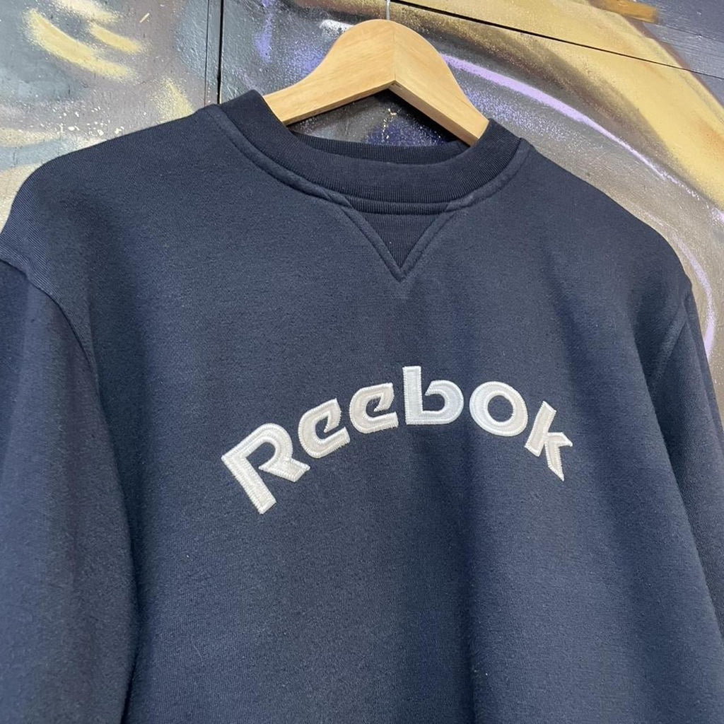Y2K Reebok Embroidered Spellout Logo Sweatshirt