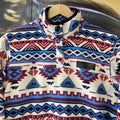 Kavu Aztec Southwestern Pattern Snap T Button Up Fleece
