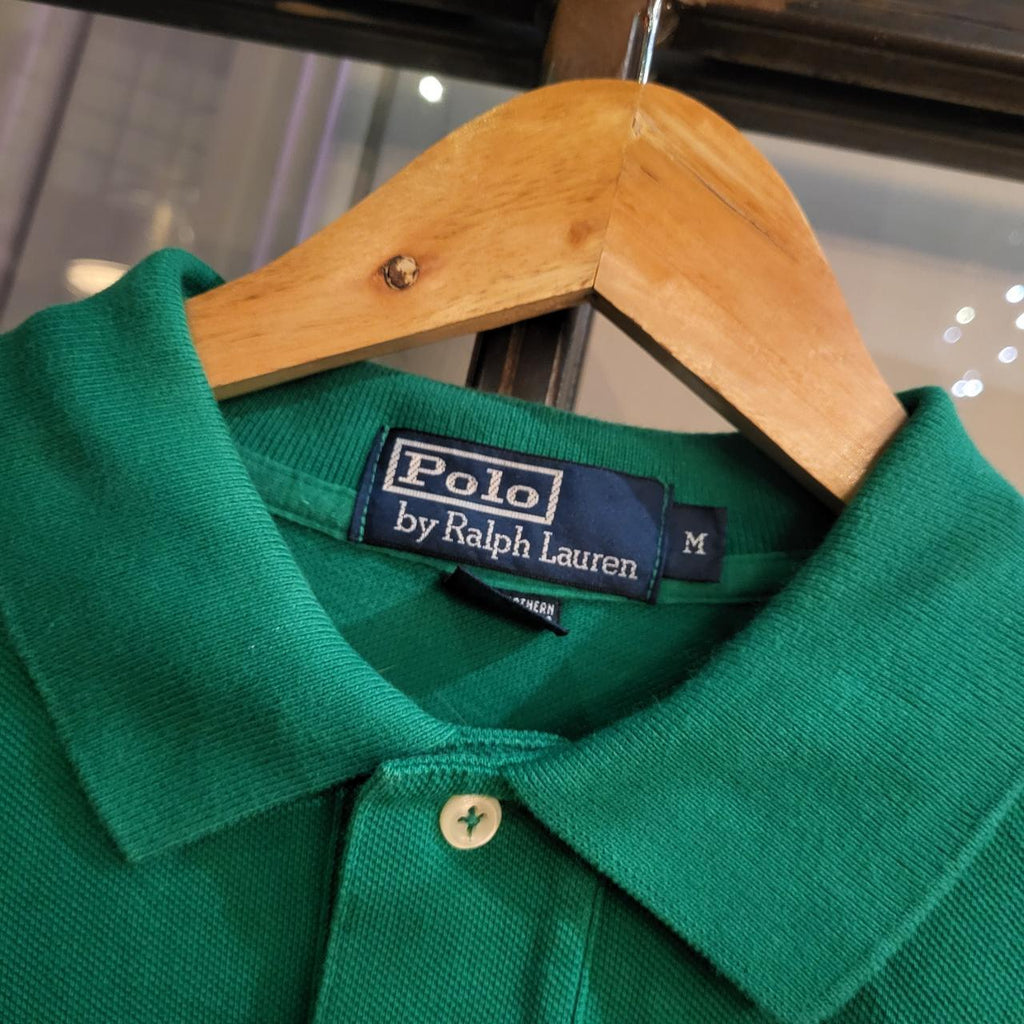 POL274 - Vintage Ralph Lauren Green Polo Shirt Short Sleeve collared button up top #Y2K #preppy #chiefkeef #golf #oldmoney