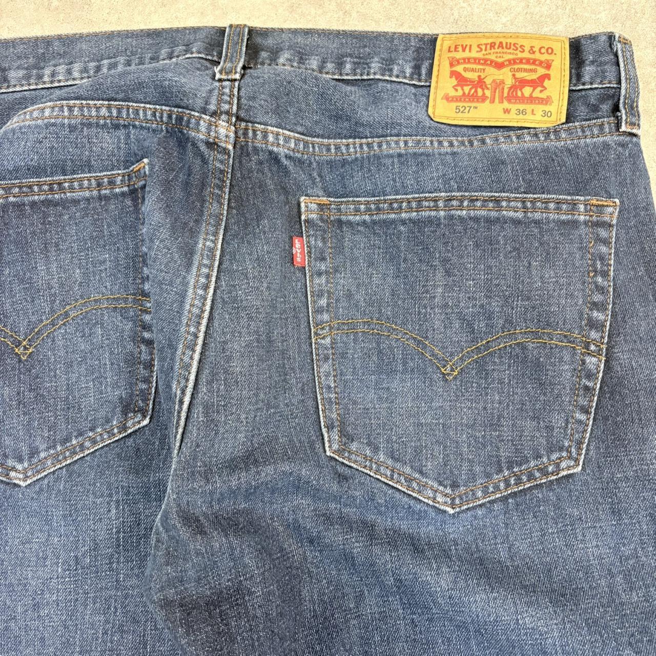 BR2401CN-U - Vintage retro Levi’s 527 Bootcut Dark Blue Wash Denim Jeans Trousers pants #denim #bootcut #levis #levis527 #jeans