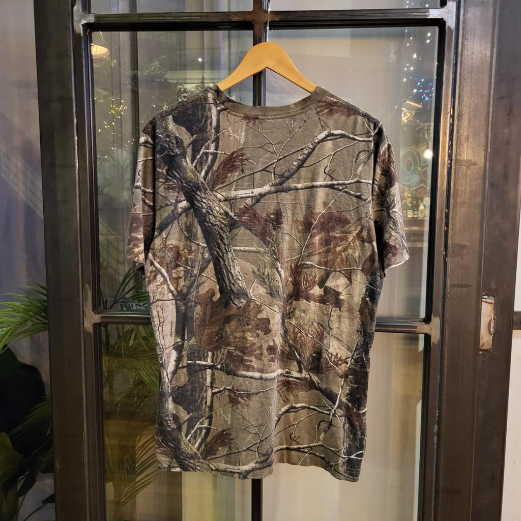 RTT185 - Vintage Retro essential RealTree Camouflage Khaki Green Brown Field Hunting graphic print Top T-Shirt Tee #realtree #camo #hunting #utility