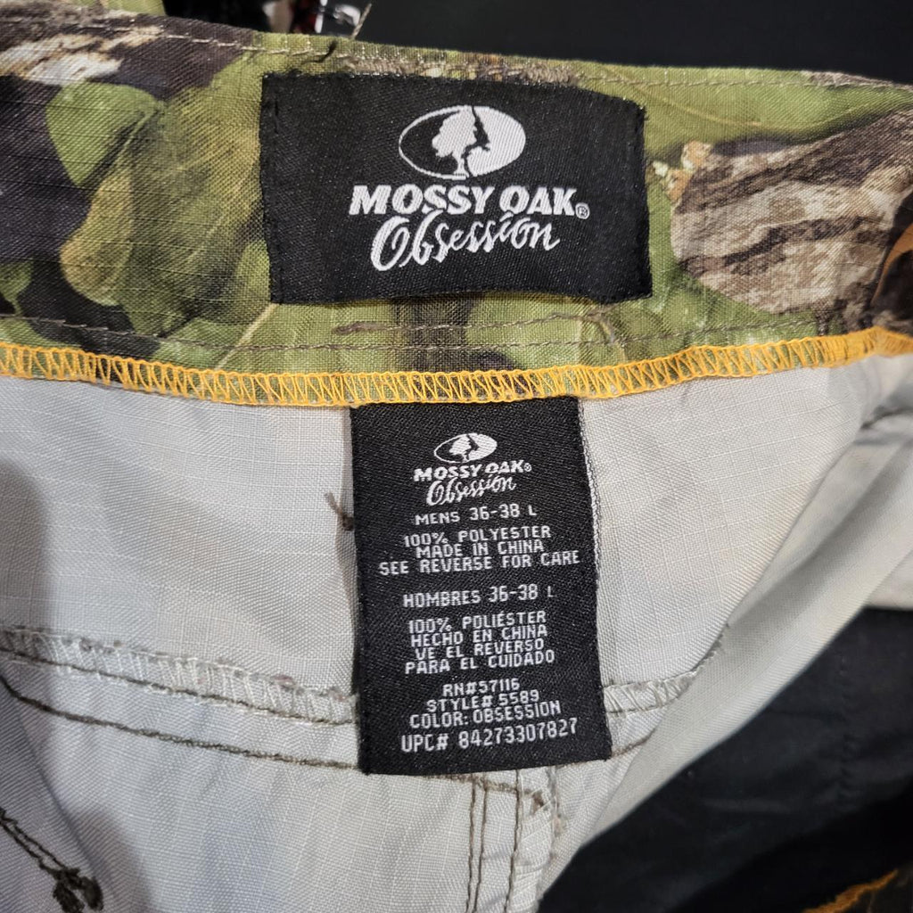 RTB051P - Vintage retro essential woodland RealTree adjustable cargos camo camouflage Carpenter Pants Trousers Jeans embroidered bottoms wide bagg straight leg hip hop skater 90s y2k workwear style