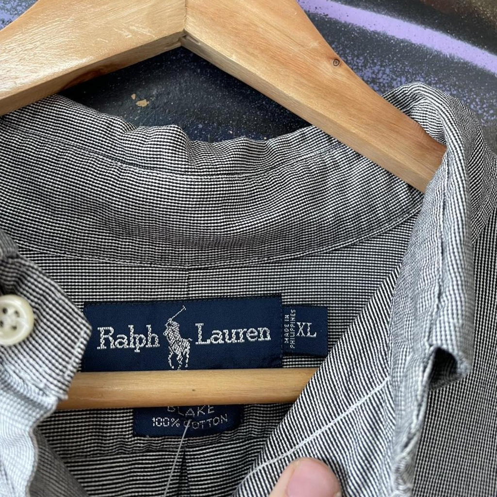 Ralph Lauren Fine Check Button Up Shirt