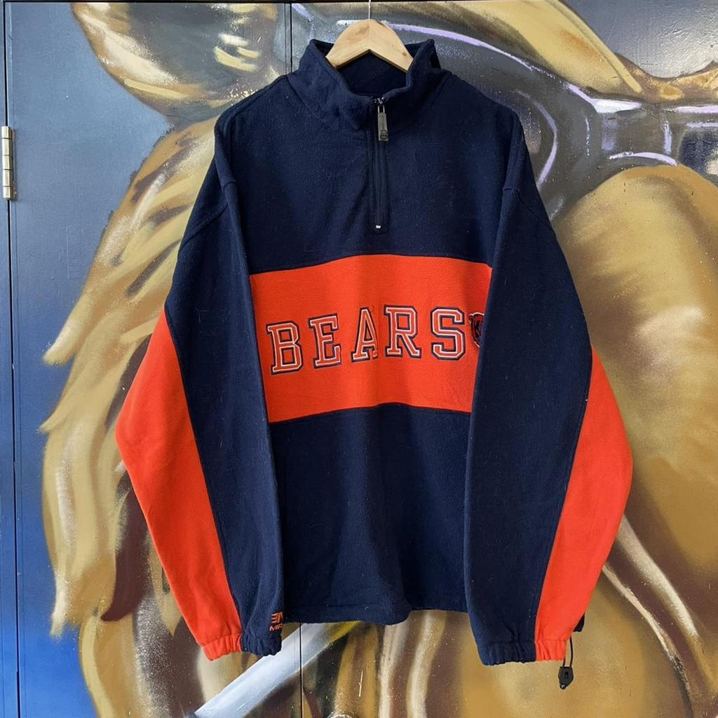 90s NFL Chicago Bears Fleece Quarter Zip Sweatshirt