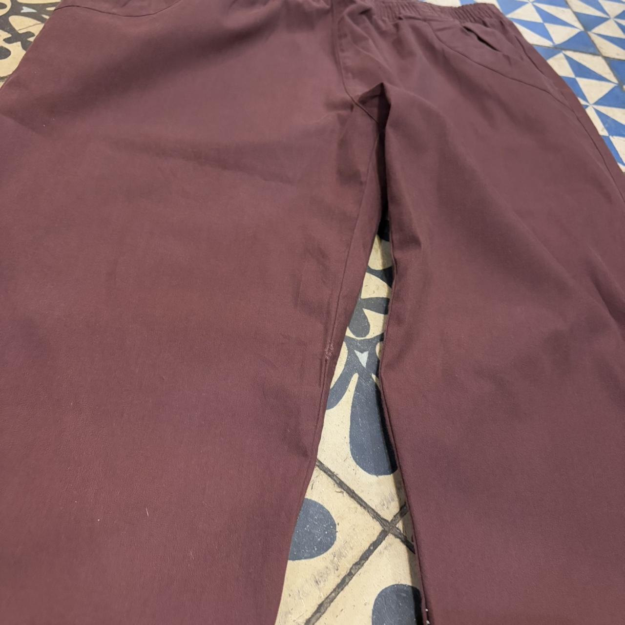 TRW498F-P - Vintage retro essential Maroon Dickies Surfer Parachute 3/4 Loose Lightweight Trousers pants casual workwear #skater #parachute #workwear #surfer #dickies