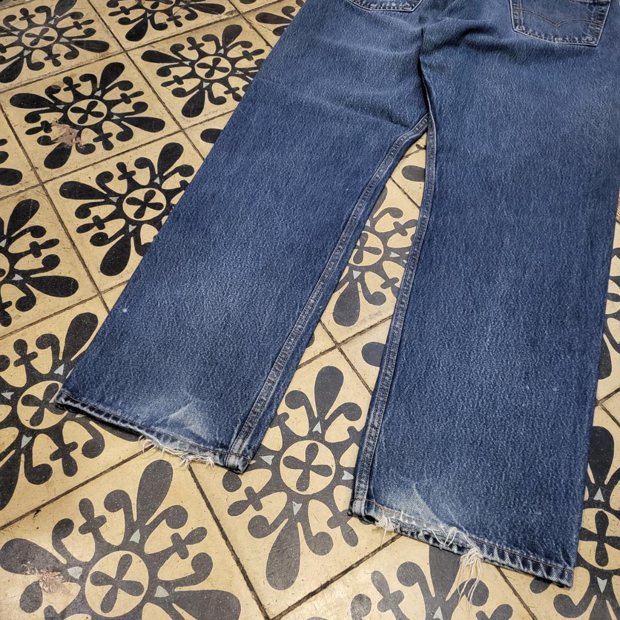 TRW330-P - Vintage retro essential Baggy Overszied Levi's 501 Blue Wash Denim Jeans Trousers pants with embroidered label carpenter casual workwear wide leg skate 90s Y2K style #Baggy #hiphop #skater #carpenter #