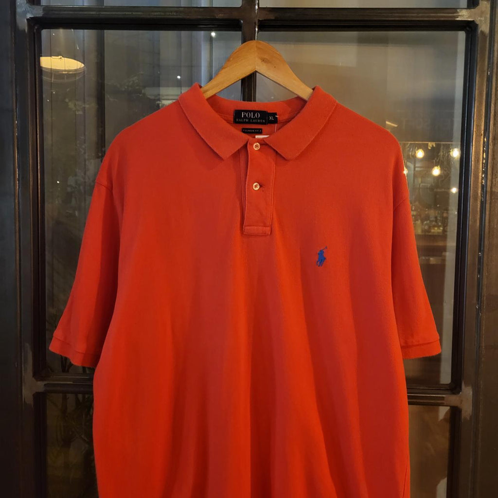 POL125 - Vintage Ralph Lauren Red Polo Shirt Short Sleeve collared button up top #Y2K #preppy #chiefkeef #golf #oldmoney