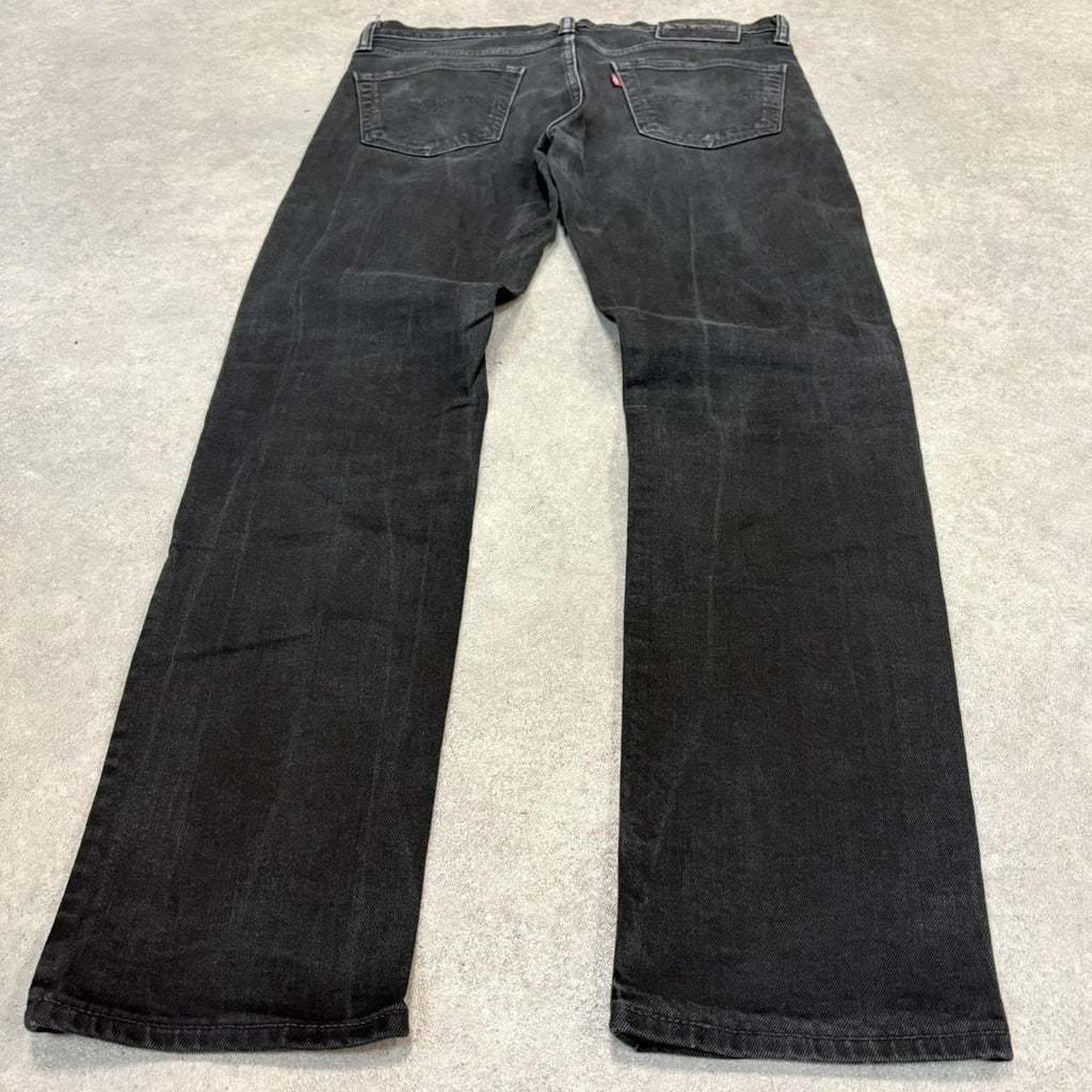 YIC1025D94-U - Vintage retro essential Levi’s 511 Black Wash Denim Skinny Straight Jeans Trousers pants #denim #levis #levis511 #skater #jeans