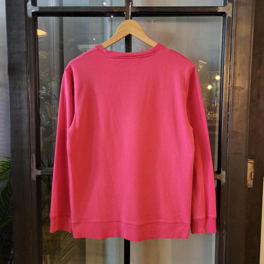 SWT252 - Vintage Retro Essential Tommy Hilfiger Pink sweatshirt jumper crewneck with chest logo spell out #tommy #preppy #y2k #tommyhilfiger