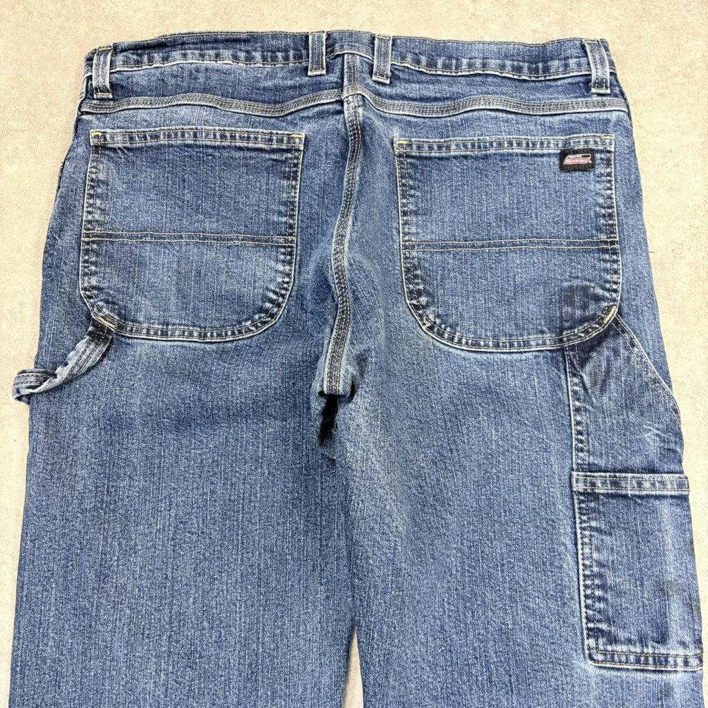 BR1912UC-U - Vintage retro essential  Dickies carpenter blue Wash Denim Jeans Trousers pants #denim #carpenter #jeans #dickies #skater