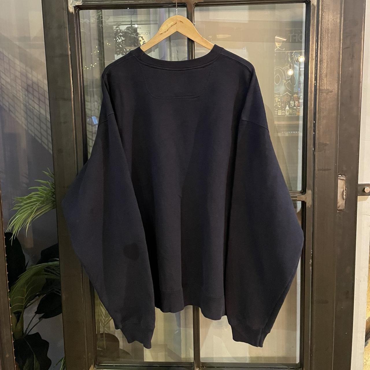 SWT434 - Vintage Retro Essential Navy Champion Crewneck Jumper Sweatshirt with small chest embroidered logo #90s #sportswear #essential #champion #y2k