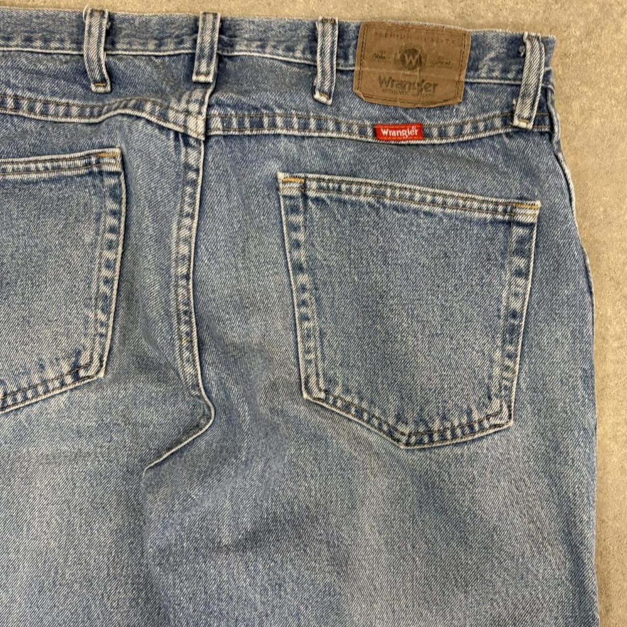 Vintage Blue Wash Wrangler Jeans Mens 34” Straight Leg Denim Trousers Skate Western Vintage Y2K 90s