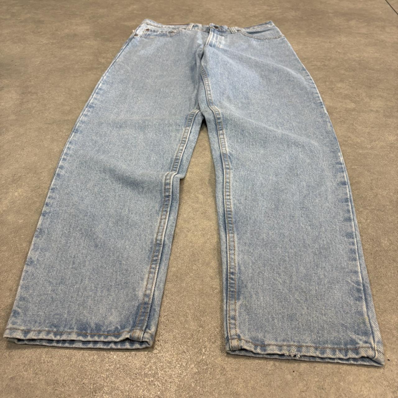 Vintage Levis 550 Jeans Mens 33x32 Denim Blue Light Wash Trouser Relaxed Taper Western Cowboy USA