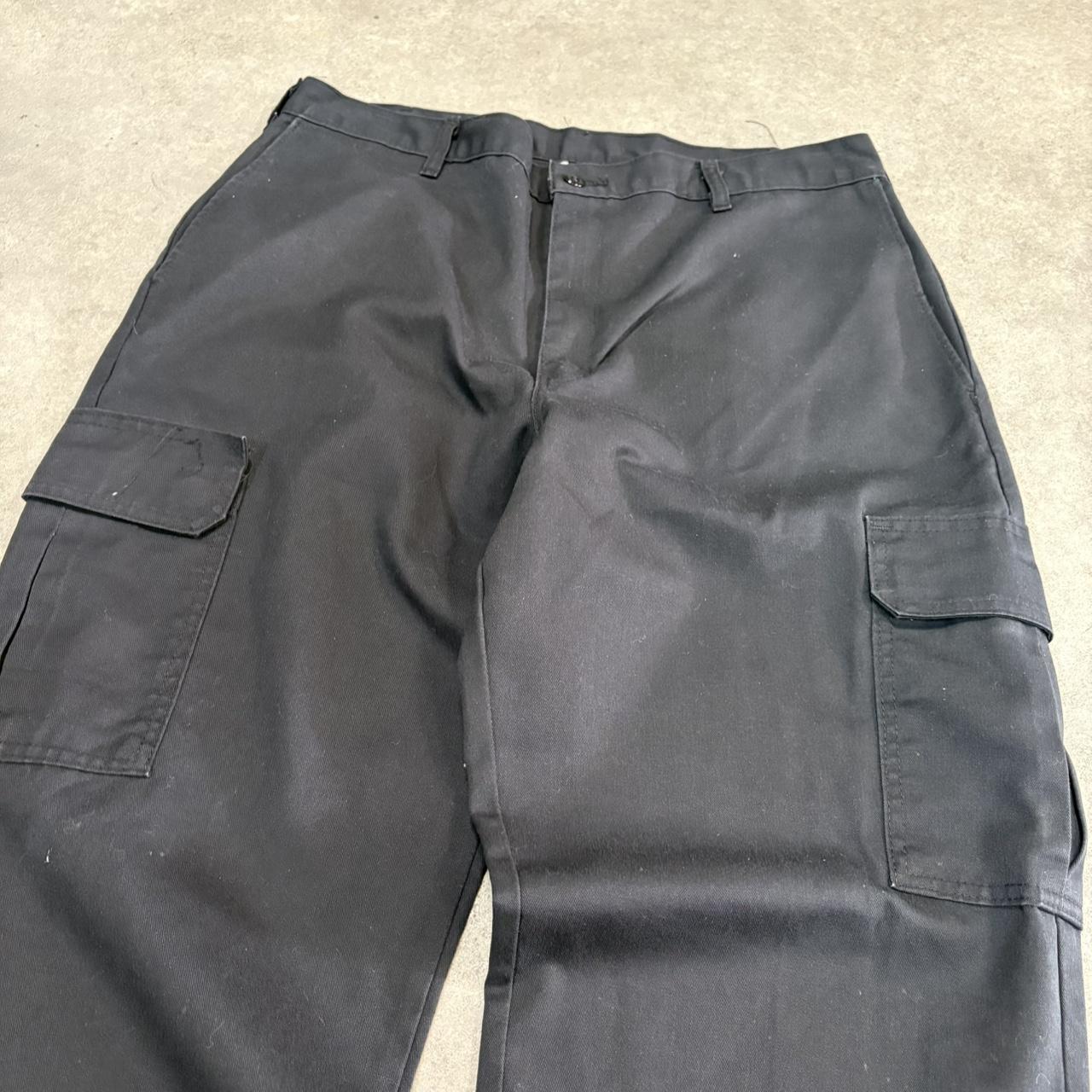 BR1912AAM-U - Vintage retro essential Black Dickies Straight Leg Cargo Trousers pants casual workwear #skater #utility #cargo #straightleg #dickies