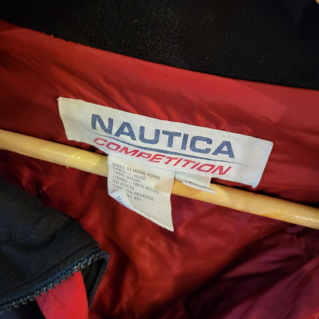 WDB023 - Vintage Retro Essential Nautica Competition Navy Black Windbreaker 1/4 quarter zip zip up Jacket